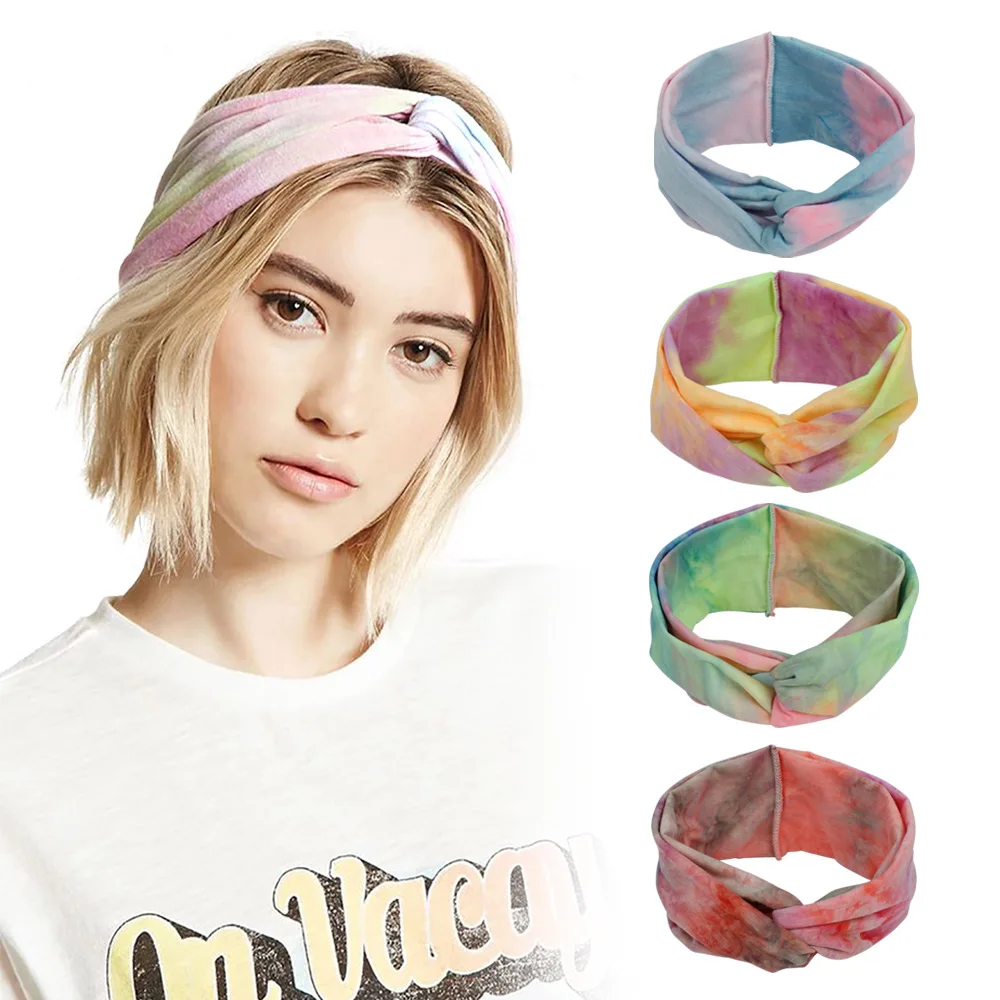 Outdoor activities RPET basic casual wear seamless headband cheap elastic knit headbands