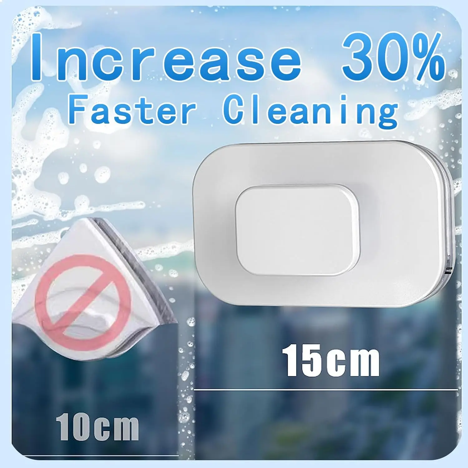 Window Cleaning Tools Glass Cleaner Adjustable Double Side Magnetic Window Wiper Cleaner Updated Magnetic Window Cleaner