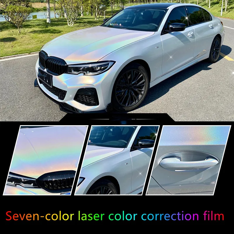 
Good Quality Full Car Body Stickers Waterproof Pvc Vinyl Air Bubble Free Chrome Laser Black Film Car Wrap Vinyl 