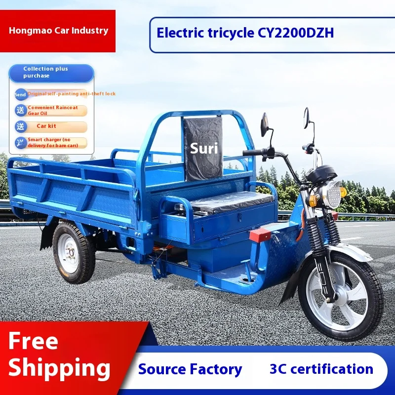 Wholesale Dump Cargo motorized Tricycle  engine cargo tricycle 1000w
