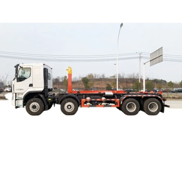 8X4 Liuqi chenglong  Waste Collection Garbage Hydraulic Lifter Bin Lifting Roll Off Truck Dumpster Hook Lift Waste Truck