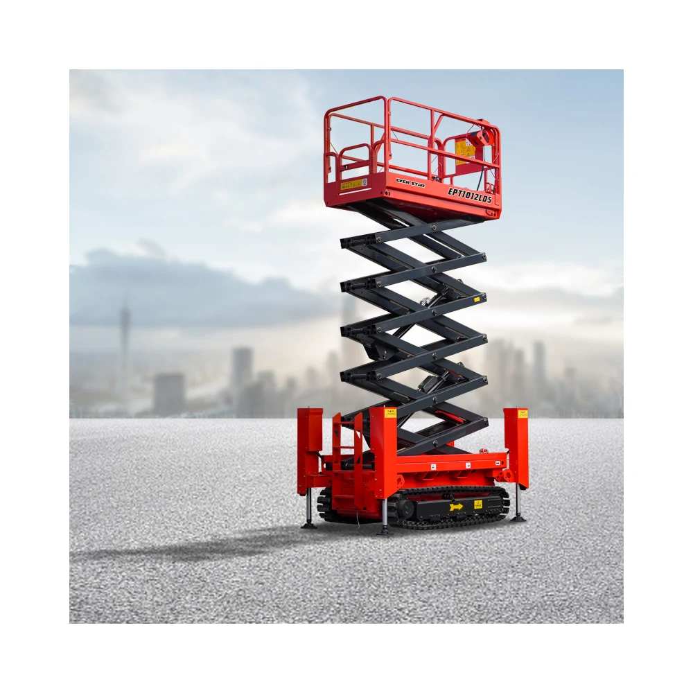 Everstar Four Wheeled Self Propelled Automatic Walking Tracked Scissor Man Lift Aerial Work Platform scissors lift