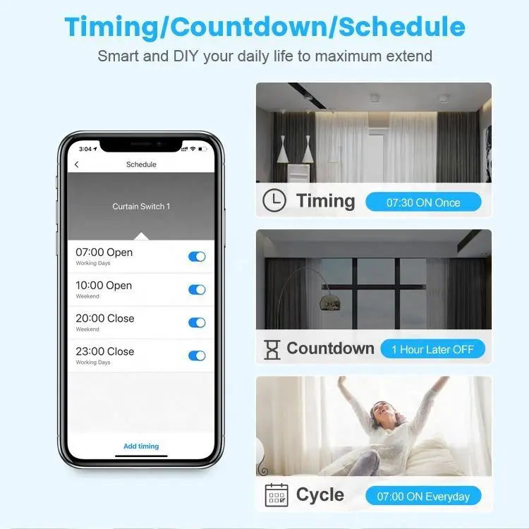 Curtain Switch Tuya Wifi ZigBee 3.0 Blinds Roll Shutter  Relay Module Need Work With Tuya ZigBee Hub  Persiana Inteligente