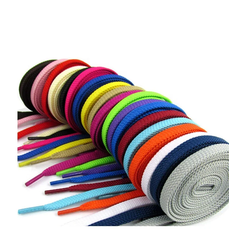 Ready to Ship Polyester flat 9mm shoe laces wholesale shoelaces custom printed shoelaces manufacturer
