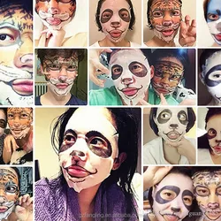 Alpaca Animal Facial Sheet Mask Character face sheet mask Infused With CBD Aloe Vera,TeaTree,Avocado,Vitamin,Honey