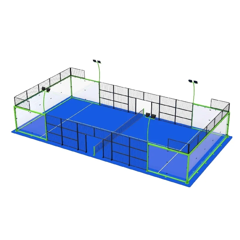 ZRG Китай поставщик открытый и закрытый клубный Теннисный корт Depuy Synthes Anspach Paddel Padel Court панорамный