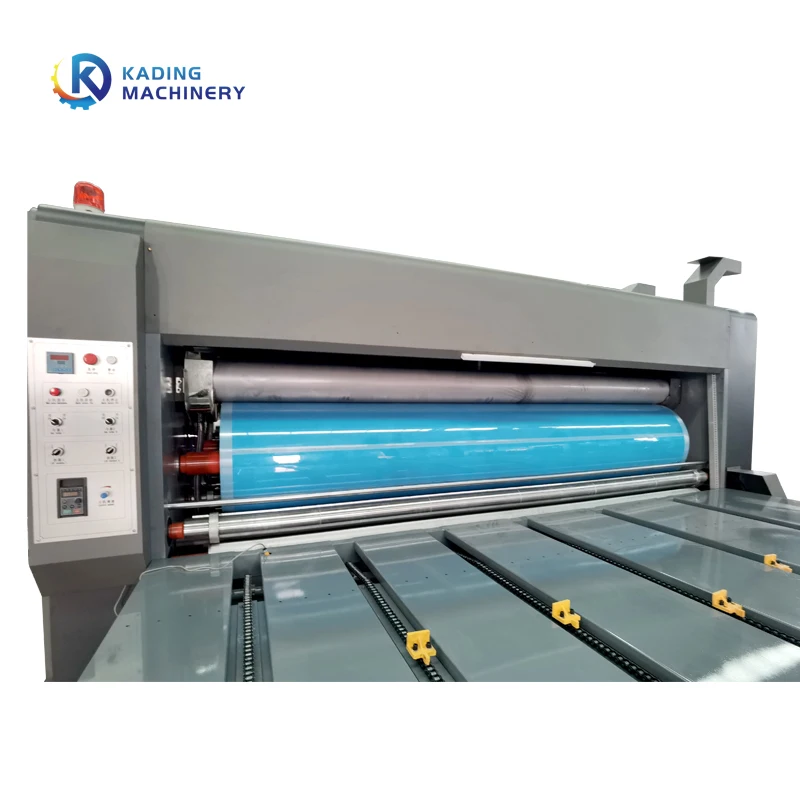 Chain Paper Feeding Corrugating Carton Boxes Printing Die Cutting Machine With Slotting Knives