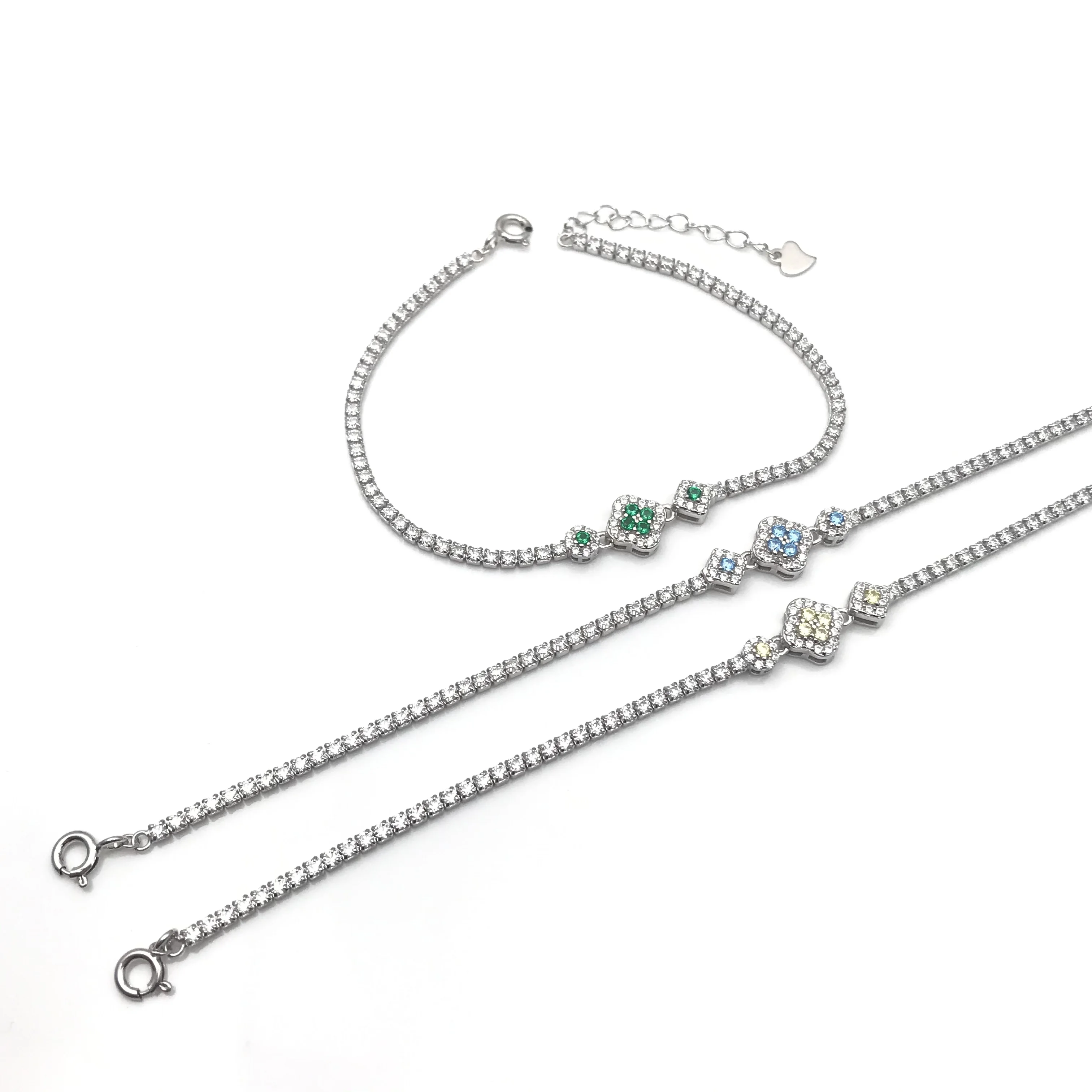 European Style 925 Silver Bracelet with Zircon Stone Gold Plated Fashion Jewelry for Women Engagement or Gift Unisex