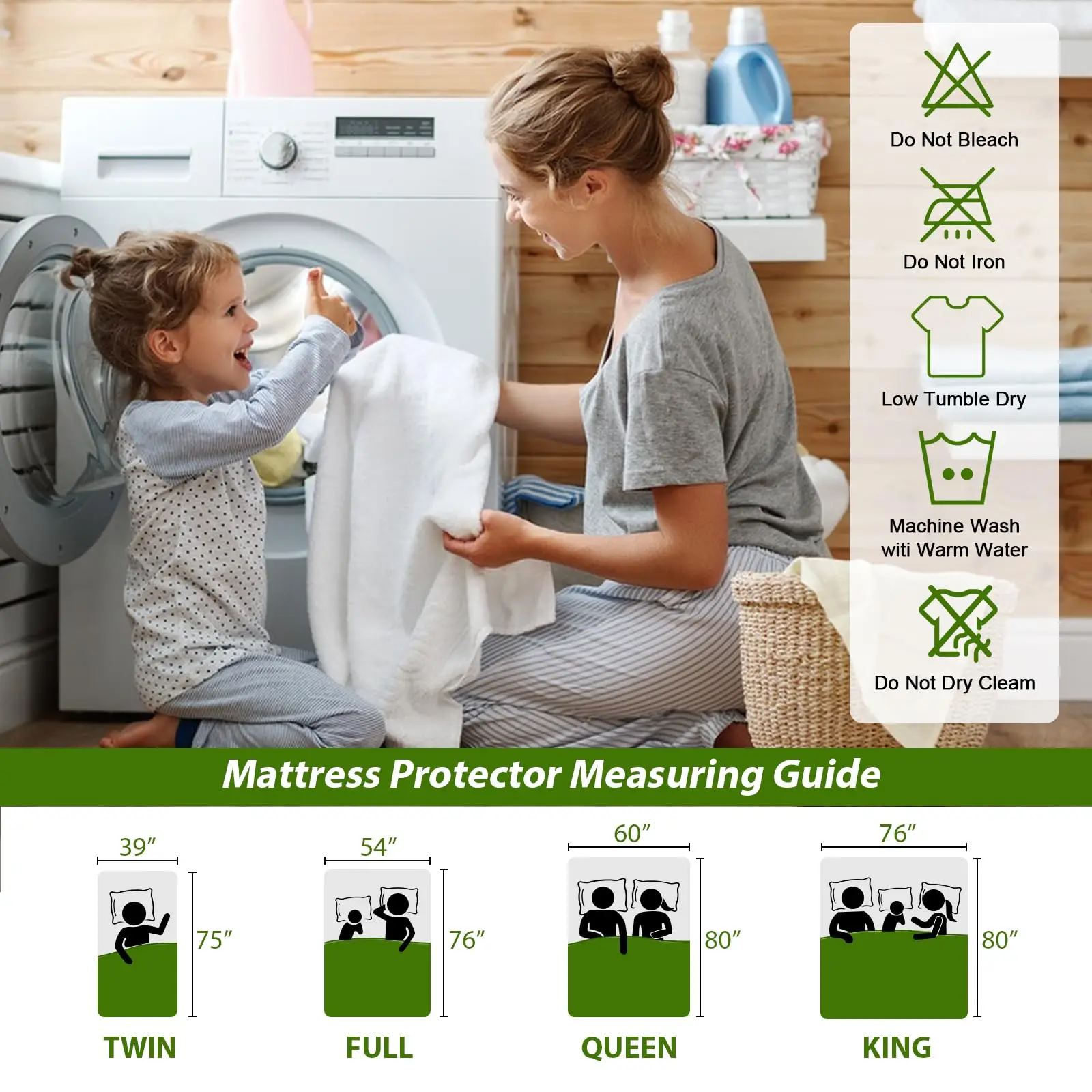 YK Zippered Breathable Waterproof Anti Bed Bug Mattress Encasement Protector