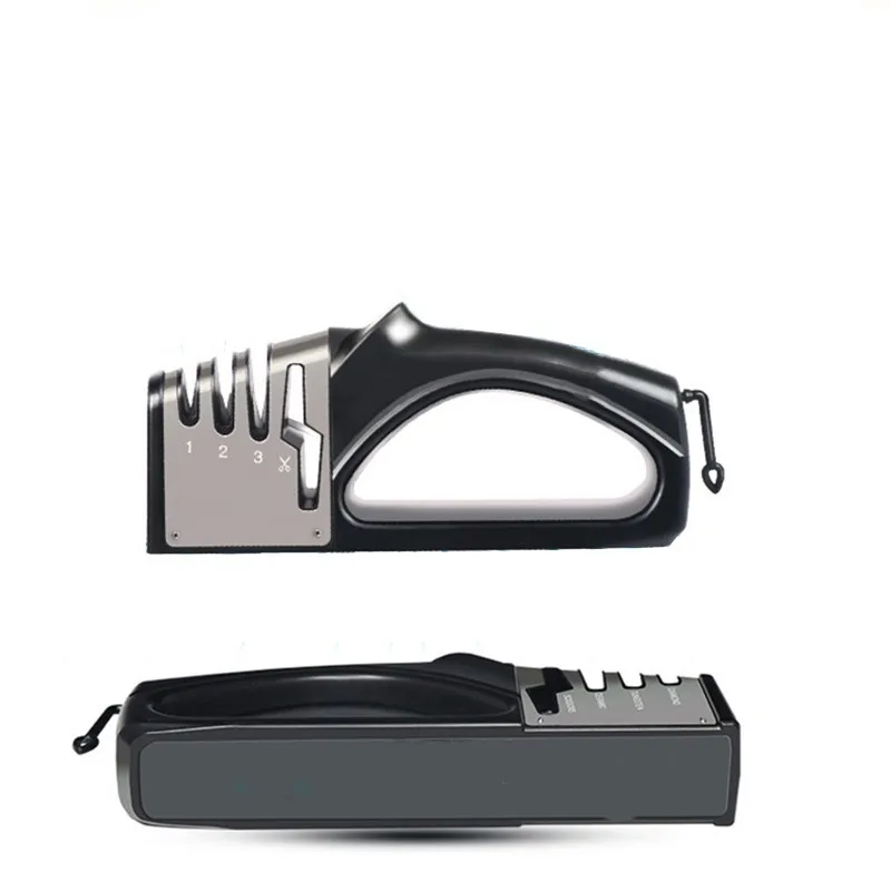 
4 In 1 Kitchen Diamond Sharpening Grinder Knives Stone Tools Steel Grindstone Knife Shears Scissors Sharpener 