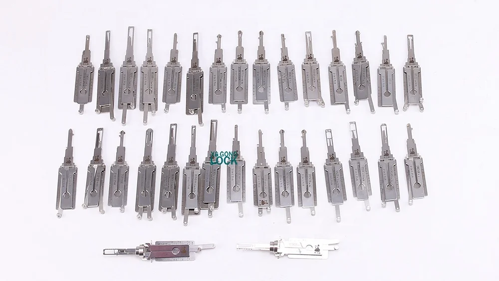 Hot selling locksmith lock pick Key Blade Cutting  Hand Hold Key Cutter Lishi 16pcs and 32PCS Car Key Cutter
