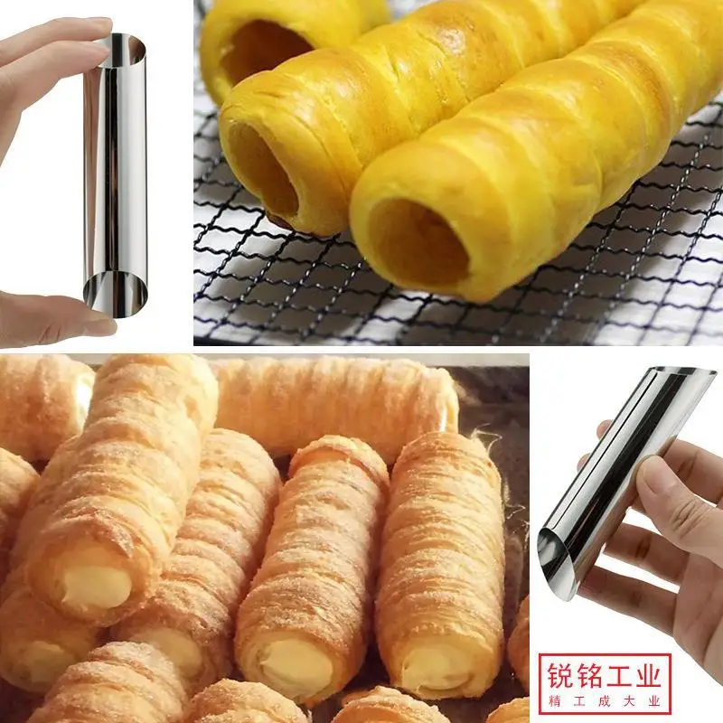 15 pcs Non-stick Stainless Steel Baking Cones Pastry Roll Horn Croissant Mold Cream Cannoli Tubes