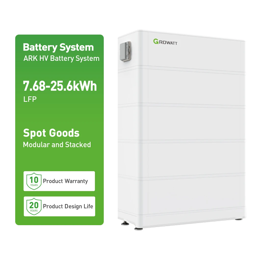 Growatt ARK HV LiFePO4 Lithium Battery 7.68kWh 10kWh 12.8kWh 15.36kWh 18kWh 20.48kWh 23kWh 25.6kWh Solar Energy Storage System