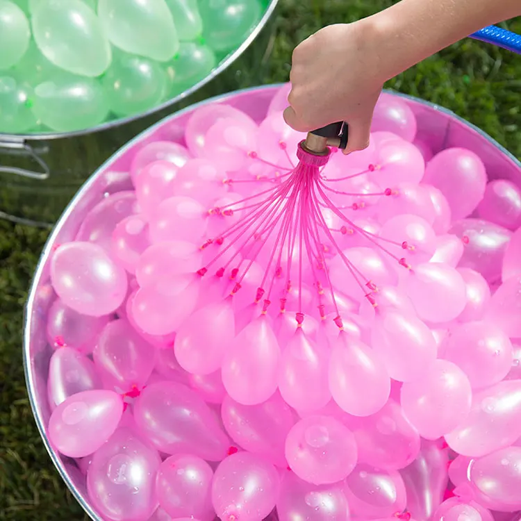 Wholesale Custom 111pcs Happy Summer Water Baby Bomb Game Latex Balloons In Bulk Self Sealing Instant Fill Magic Water Balloons