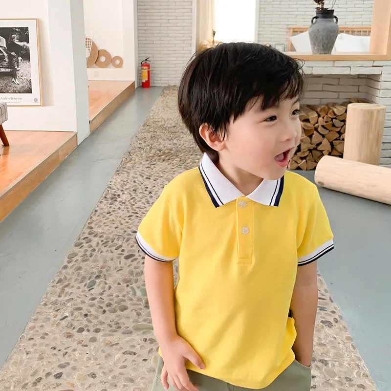 
Fashion Children Sport T-shirt Custom Gentlemen Kids Boys T-shirt 