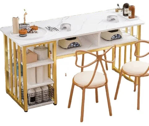 Commercial Furniture nail table manicure table and chair set Salon Furniture