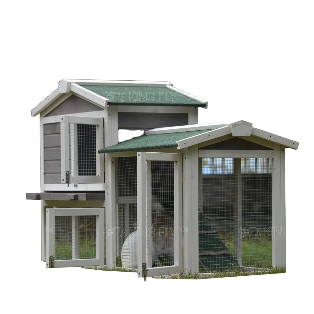 Wooden rabbit hutch