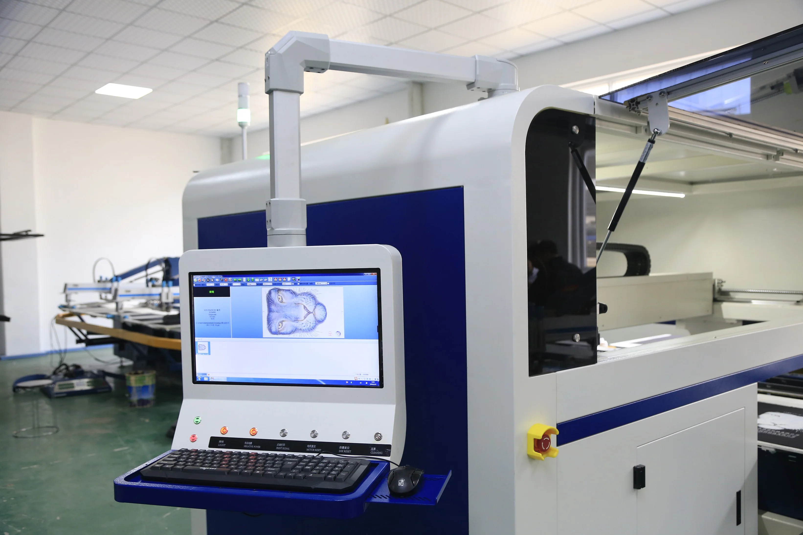 Textile T-shirt 10 RICOH Heads Automatic Screen Printing Machine Digital Printer Hybrid Combination Printing