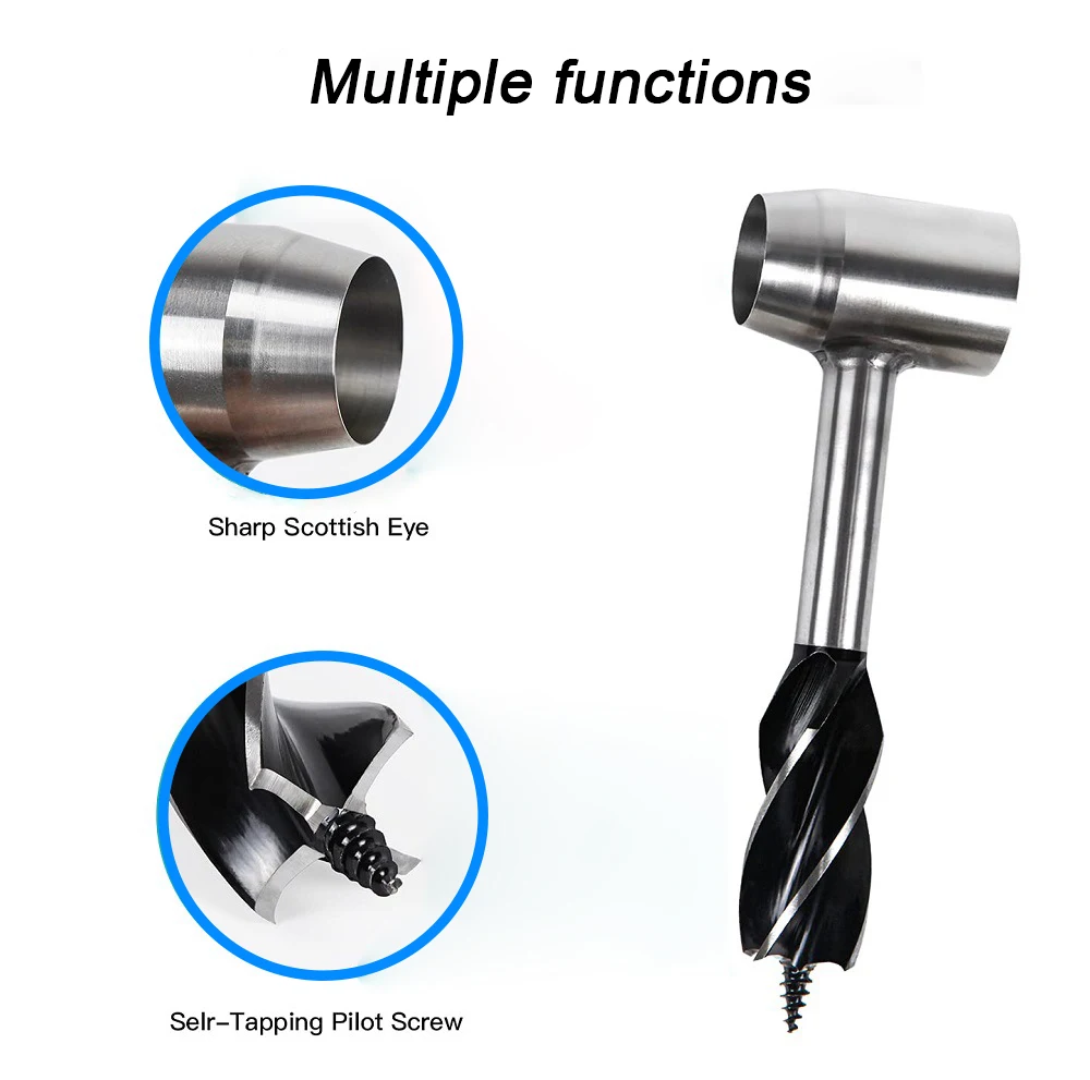 Naipu Hand Auger Industrial Outdoor Drill Set Bushcraft Survival Settlers Tool Manual Auger Scotch Eye Wood Drill Bit Hole Maker