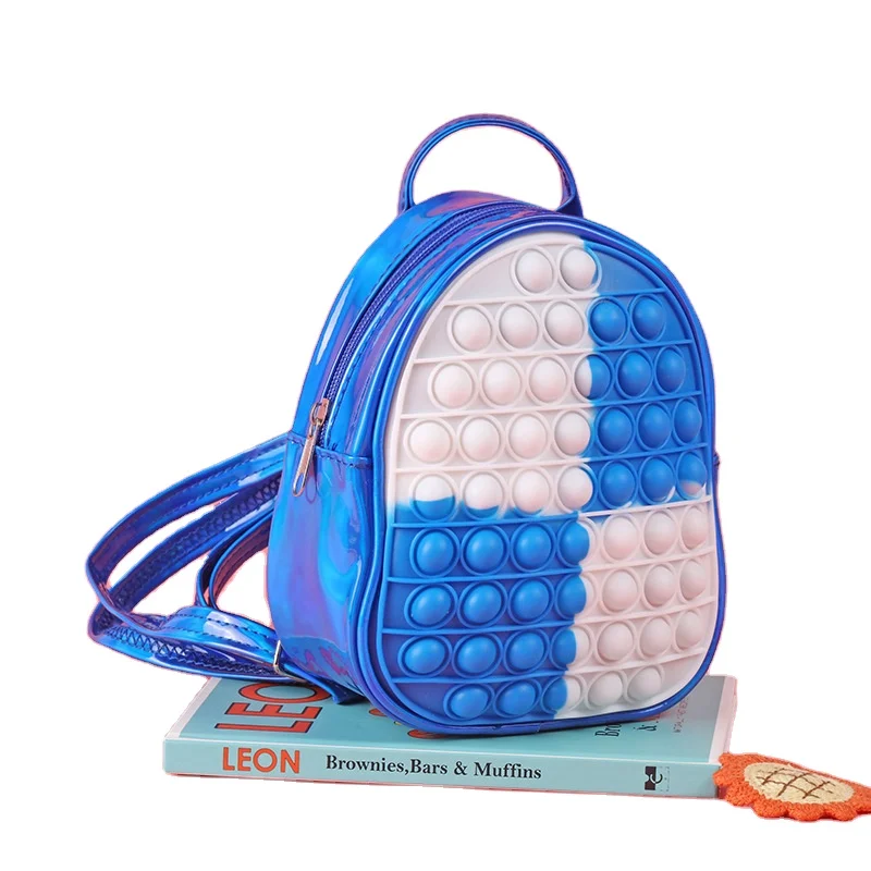 New Product Ideas 202 School Bag 2021 Pop-it Fidget Toy Fidget Bags Rainbow Pop-it Book Bag Backpack For Kids Adult