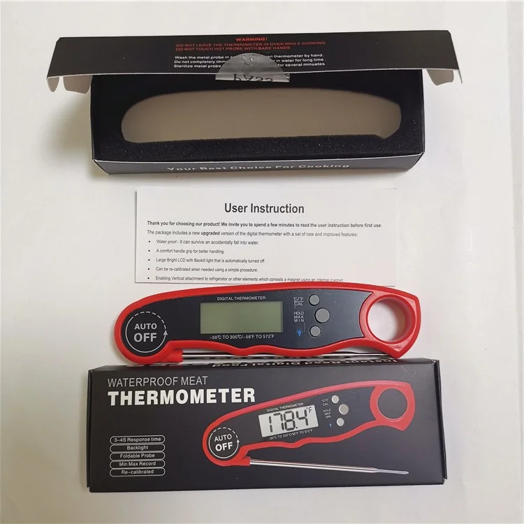 Meat thermometer food thermometer digital cooking food thermometers stainless steel probe with backlit display