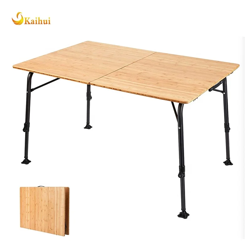
Portable Extra Large 2 folded bamboo table 
