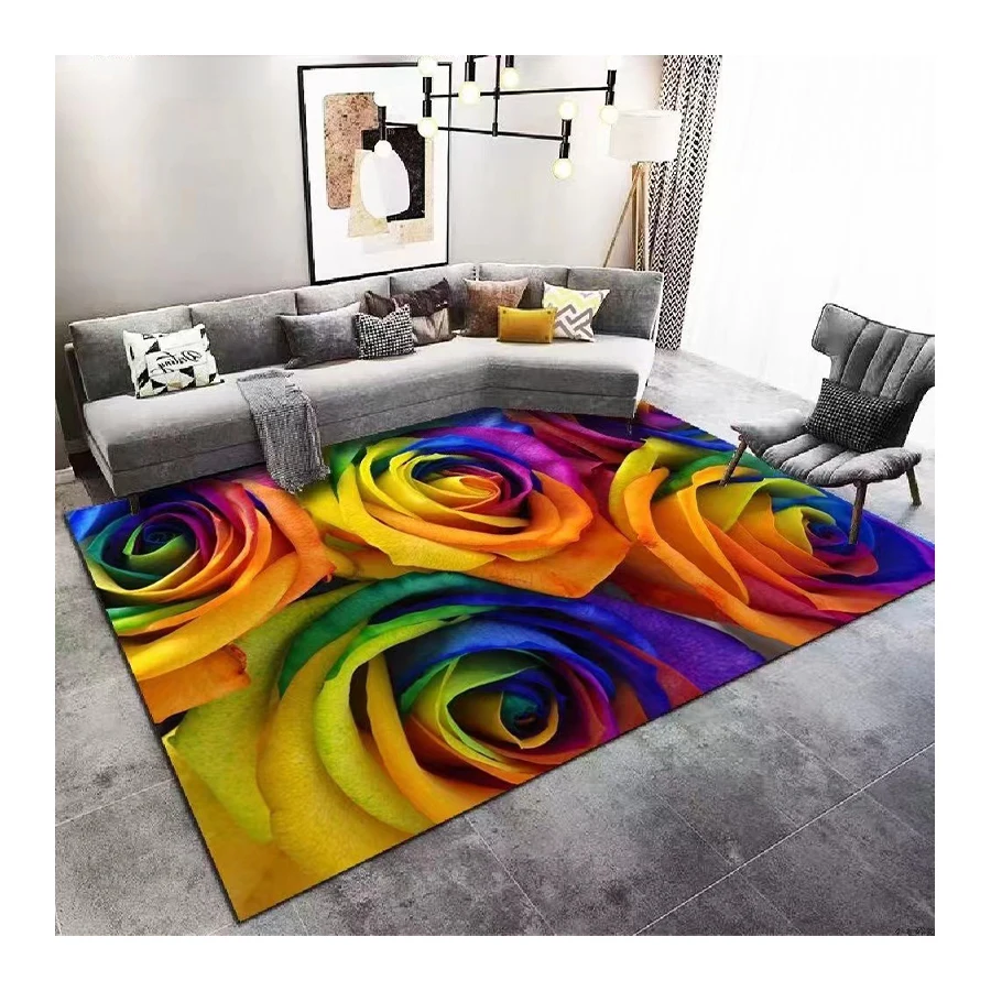 Luxe salon tapis velours materiau avec motif Designer expedition rapide tapis coureur lavable a la Machine