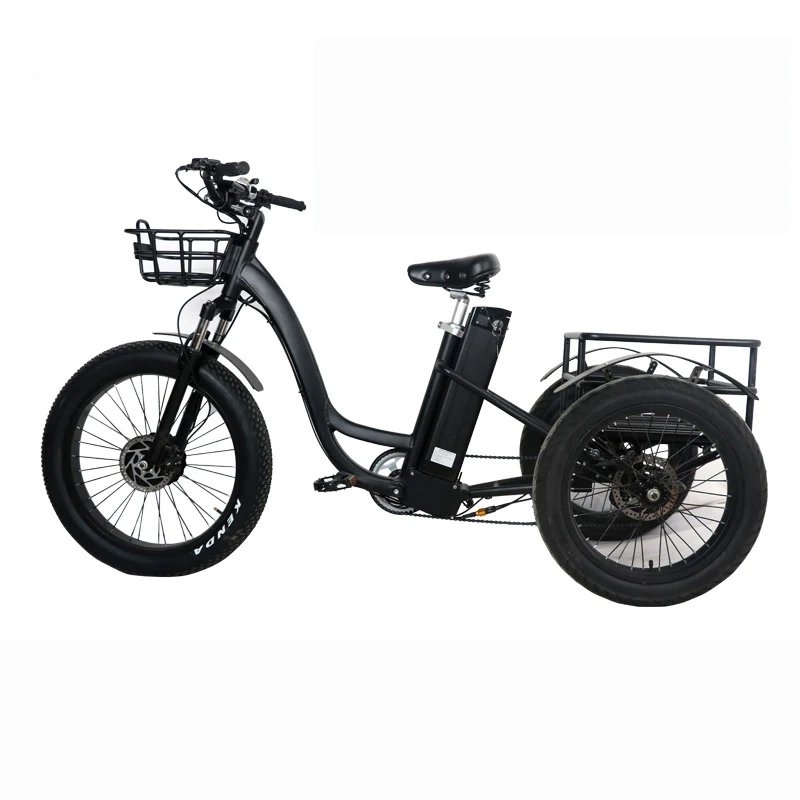 24  inch  7 speed fat tire  lithium battery Variable Speed electric bicycle with three wheel