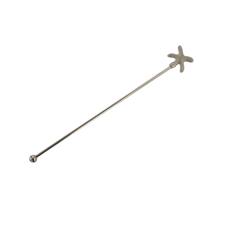 304 Stainless steel fruit pin, novelty fruit stick, multi-color starfish cocktail pick