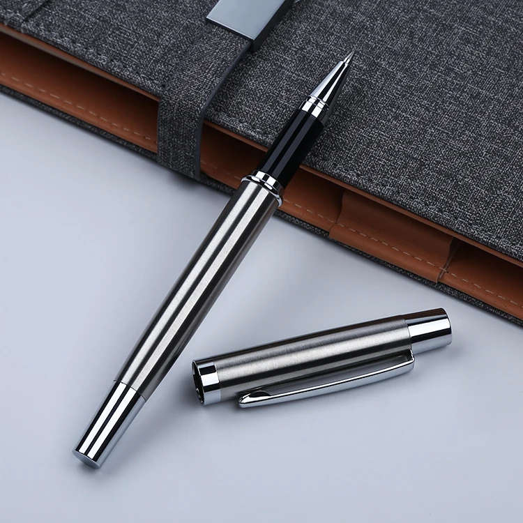 2020 Full Metal Roller Ball Pen Refill Gold Clip Black/ Sliver/ Matte Rollerball Pen