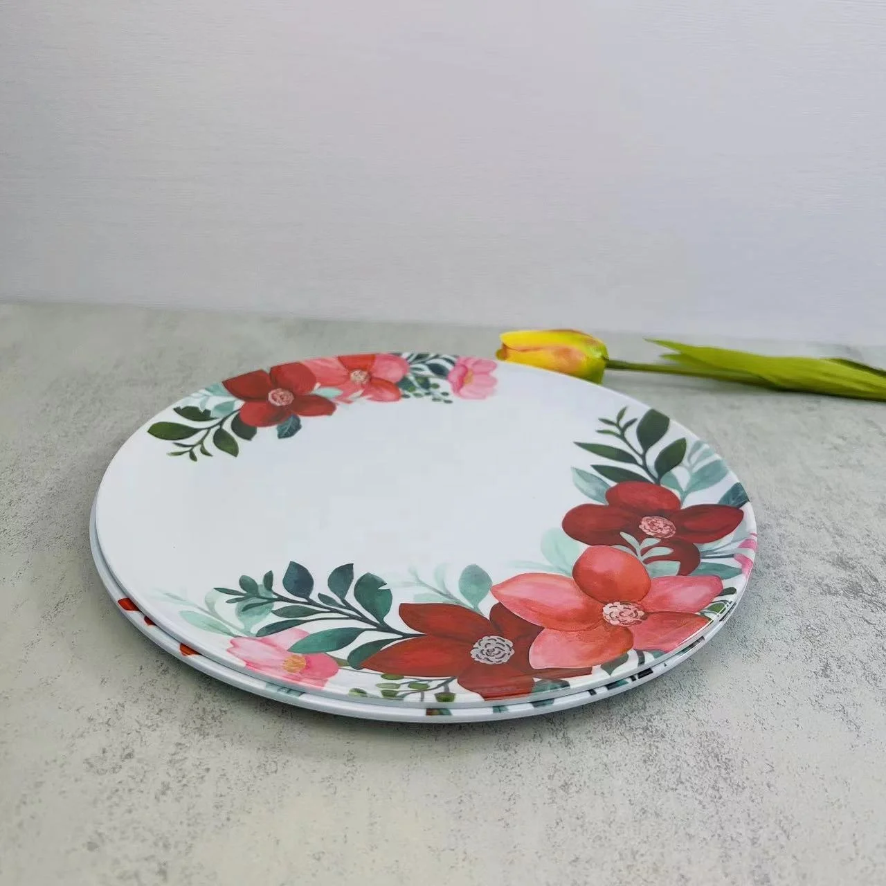 Wholesale customizable  print cheap wholesale melamine plastic  dishes and plates