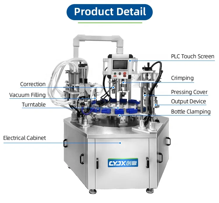 CYJX Adjustable Model Perfume Filling And Capping And Collaring Machine Perfume Production Line With Perfume Mixing Machine