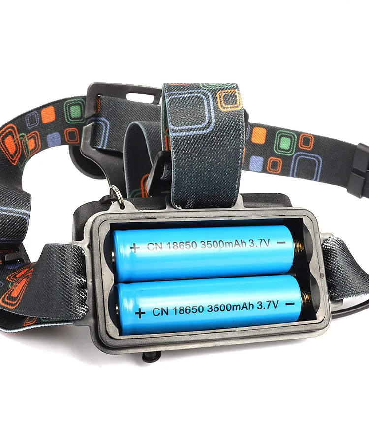 1000 lumen high Power COB LED Head light Lamp XML T6 3 head led Rechargeable Headlamps For Fishing