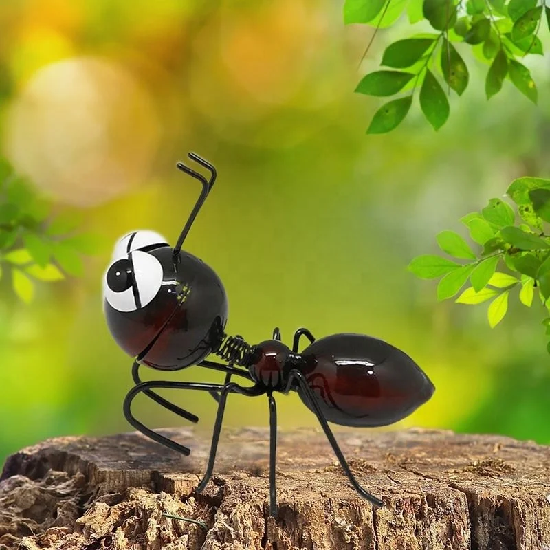 Outdoor Indoor Metal Crafts Home Garden Hook Up Cartoon Insects For Bedroom Living Room Wall Decor