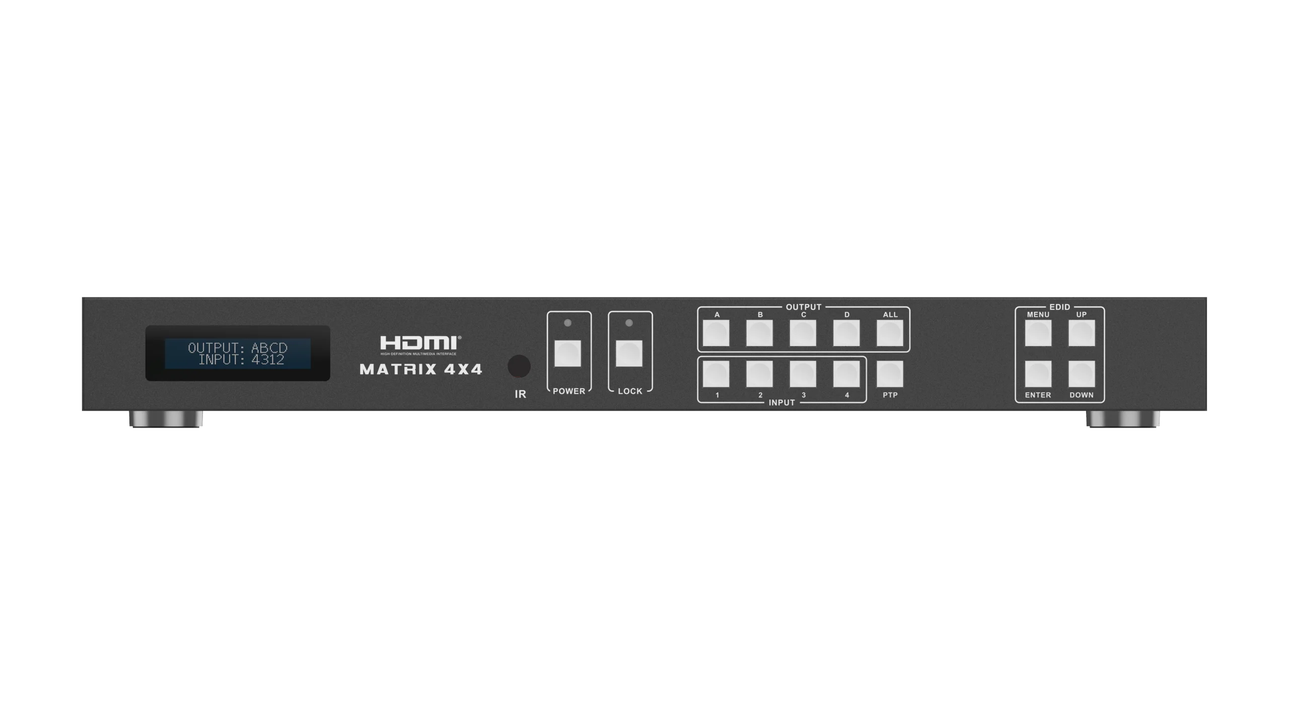 4x4 HDbaseT matrix 4K@60hz 4:2:0 70m POC IR HDMI matrix