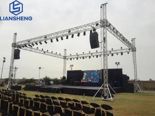 High Quality Concert Aluminum Mobile Stage Lighting Flat Truss Structure For Music Scene