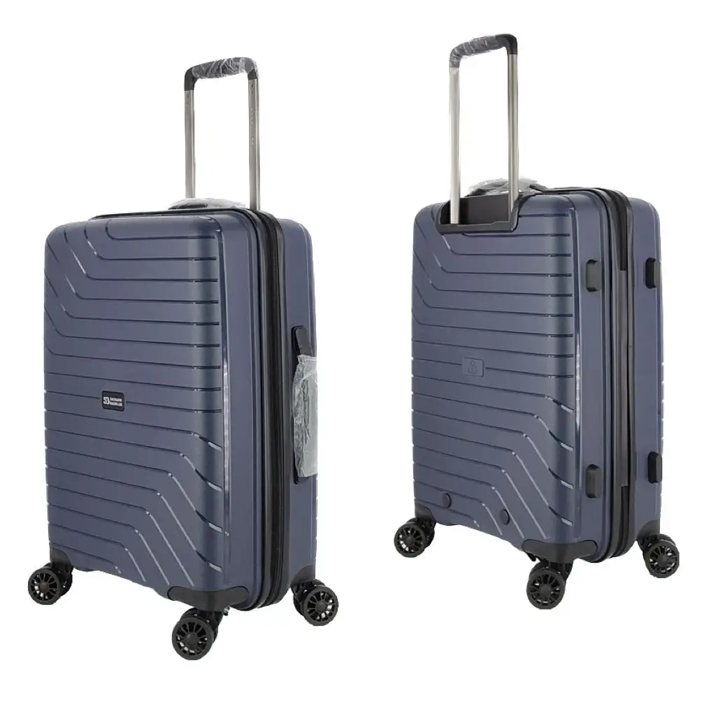 Qideming Factory PP Luggage Trolley Case Wholesale Large Capacity Password Hard Suitcase Carry-on Travel Luggage