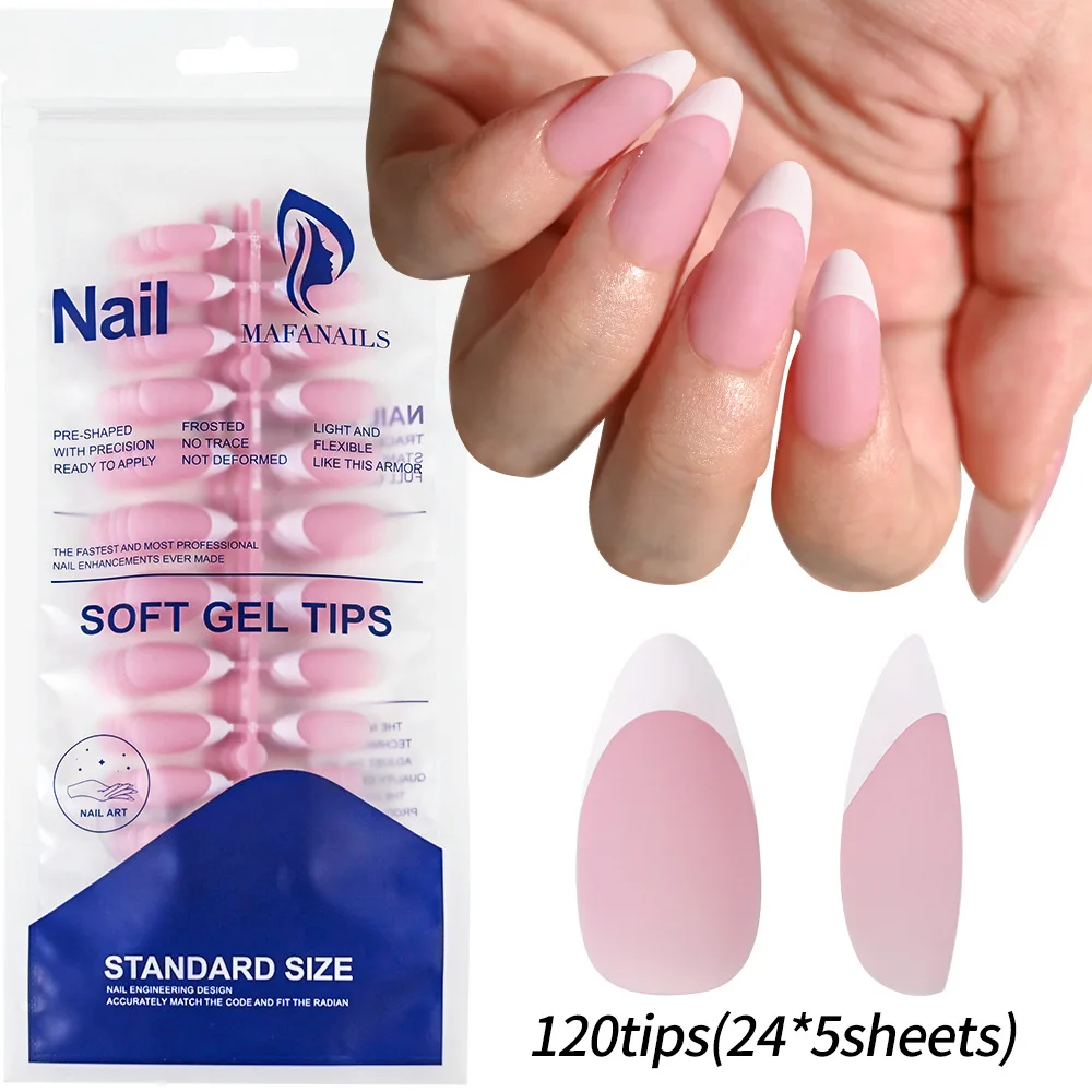 New Design Tip Acrylic Nails Ballerina Artificial Nails Low Price Medium Length Press On Nails Solid Matte