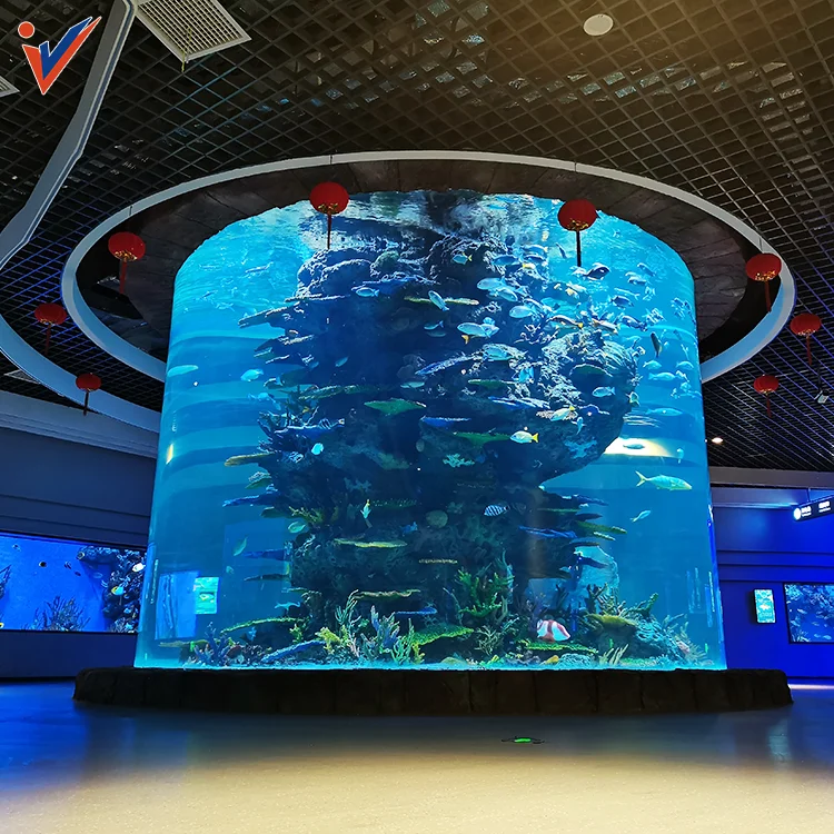 Customized Acrylic Fish Tank Fresh Water, Marine Aquarium Acrylic Clear Lucite%