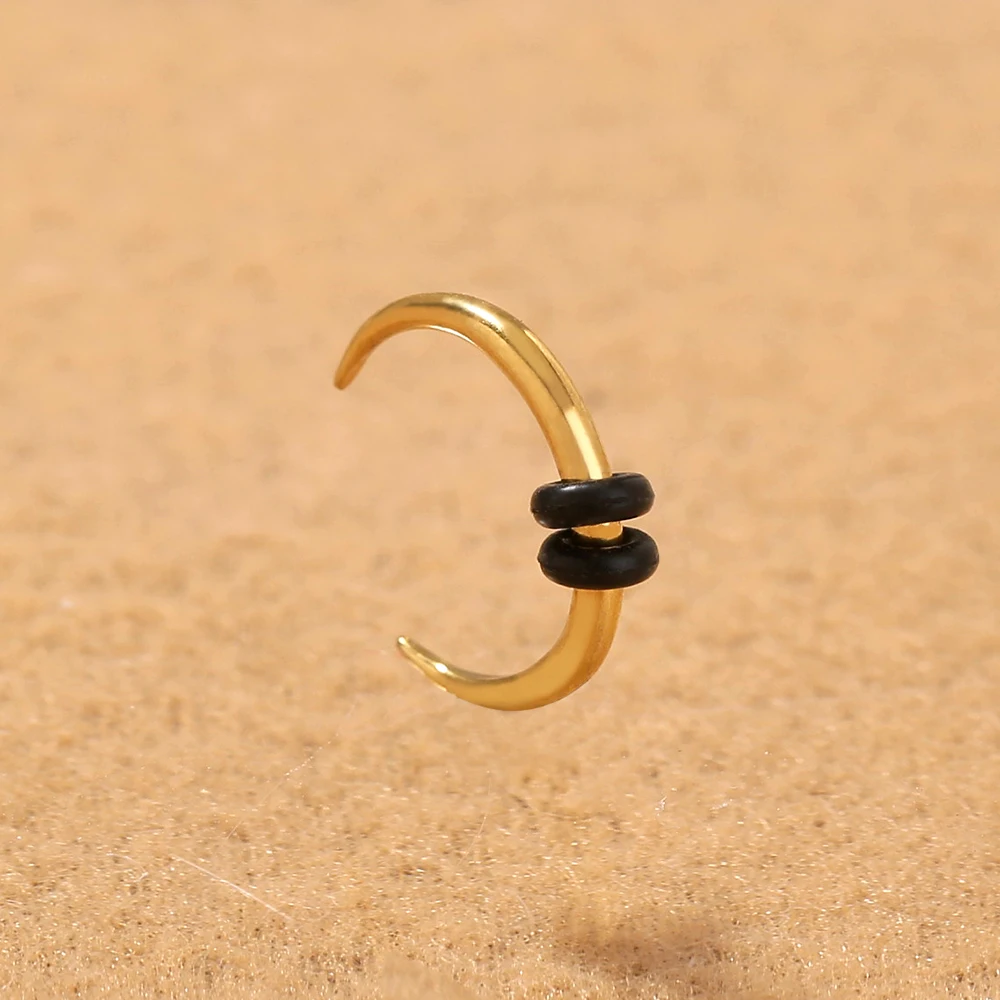 Personality Exaggeration Gold C Shape Body Piercing Jewelry Fashion Hip hop Nose Ring Body Jewelry