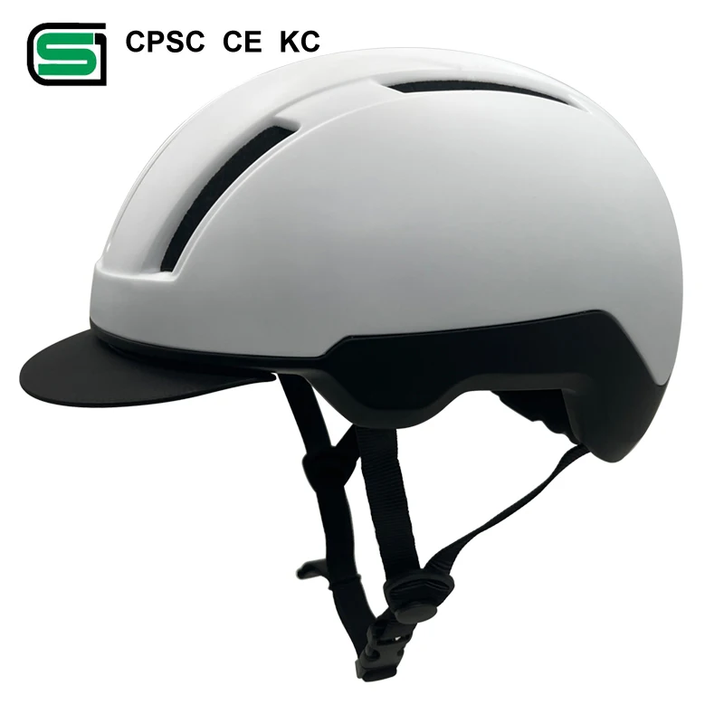 China manufacturer Custom bike helmet urban Free size adjustable protective sport helmet skate SG certification with visor