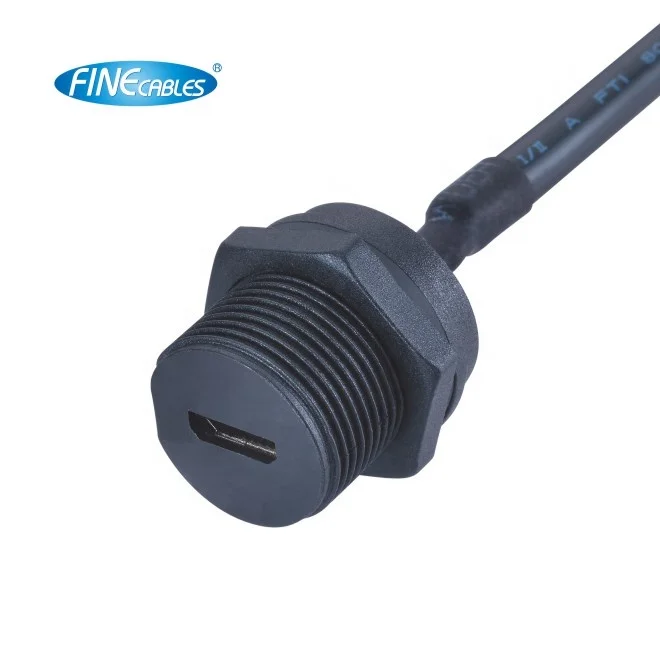 Industrial Panel Mount Solder 5pin Micro USB Female Connector