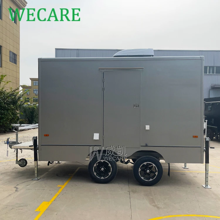 Wecare 370*210*210cm luxury mobile toilets portable bathroom shower trailer