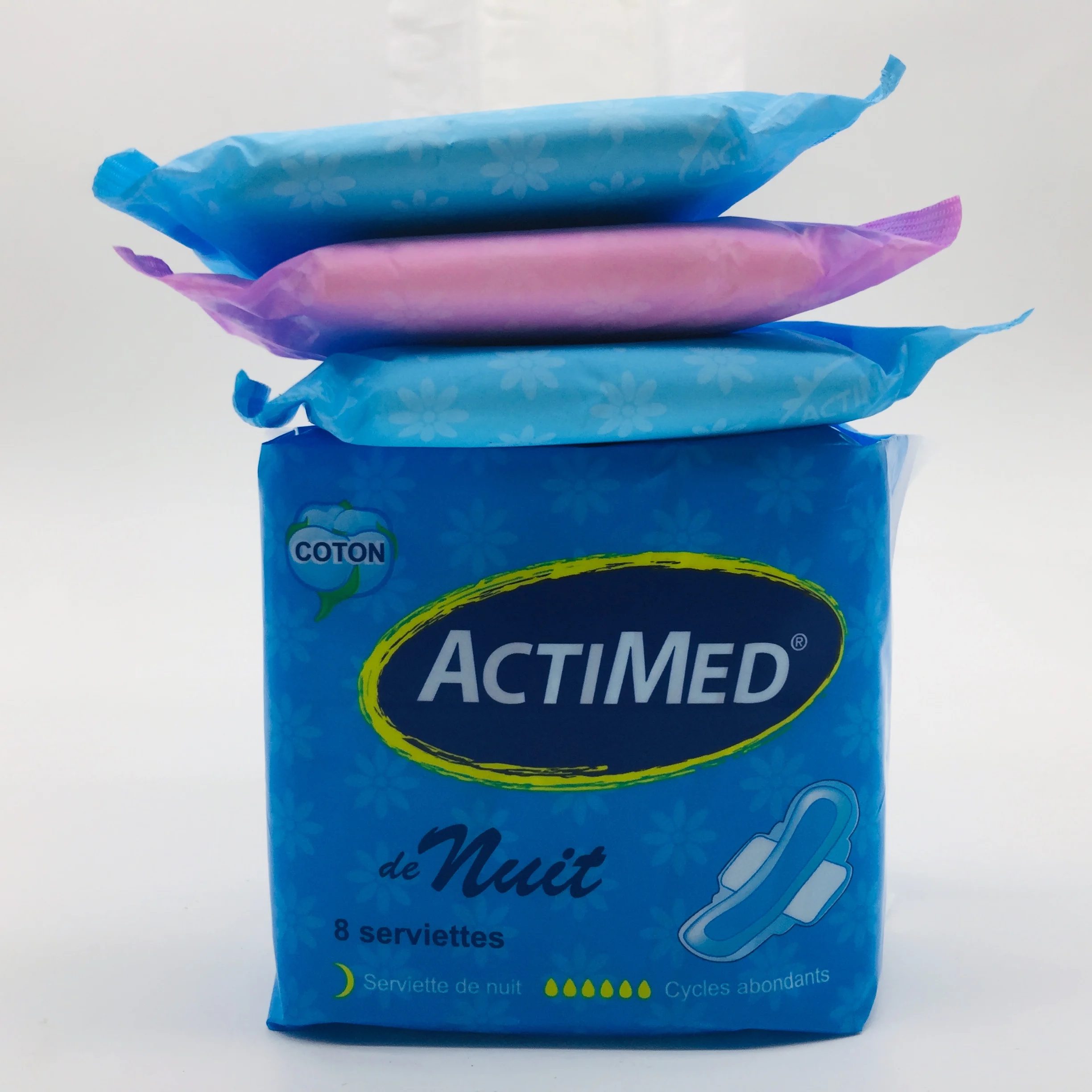 thick sanitary pad Chinese factory OEM and support private label sanitary napkins