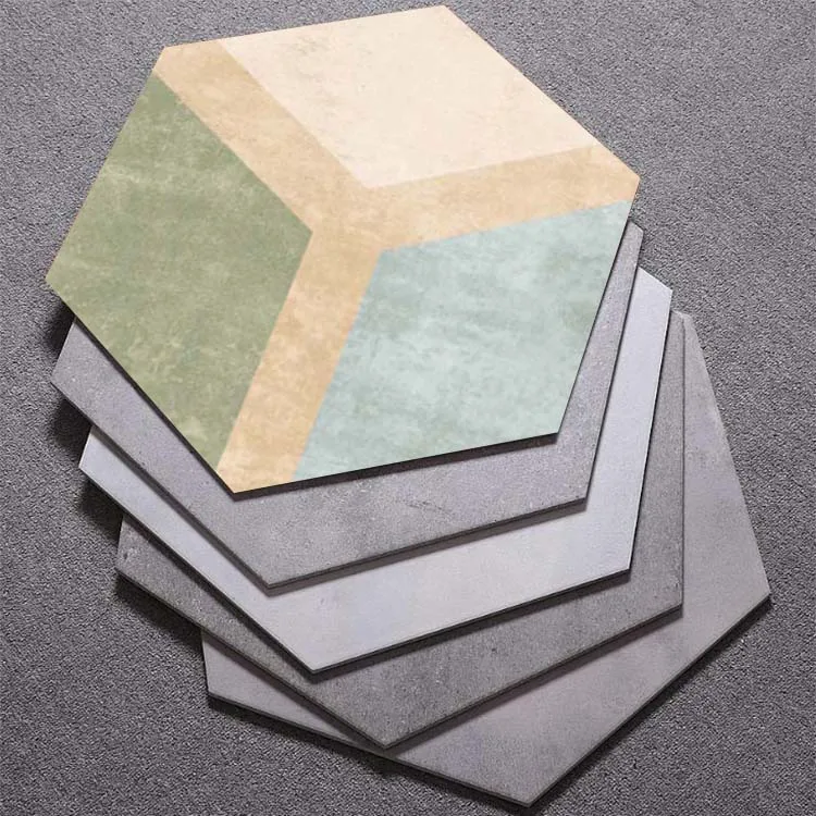 black and gold 3d long blue hexagonal hydraulic ceramic sticker glass tile mosaic multiple color floor