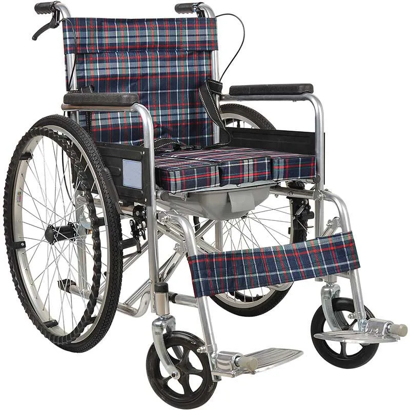 Outdoor Travel Wheelchair With Foldable Backrest Can Be Used By Both The Elderly And The Disabled