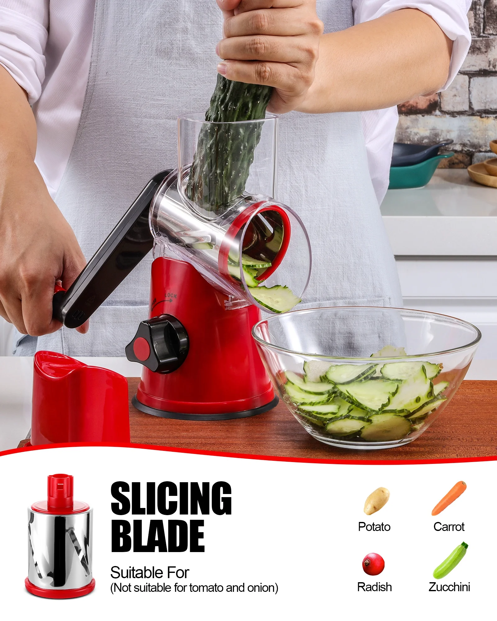 Kitchen multi function veggie grater fruit chopper adjustable mandolin fruit potato cutter slicer grater