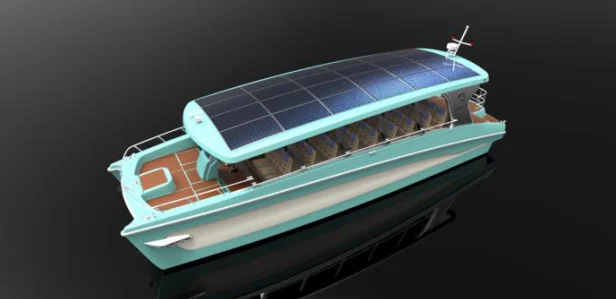 
49 feet fiberglass Catamaran 60 passenger boat for tourism company used at lake Ocean and Sea 