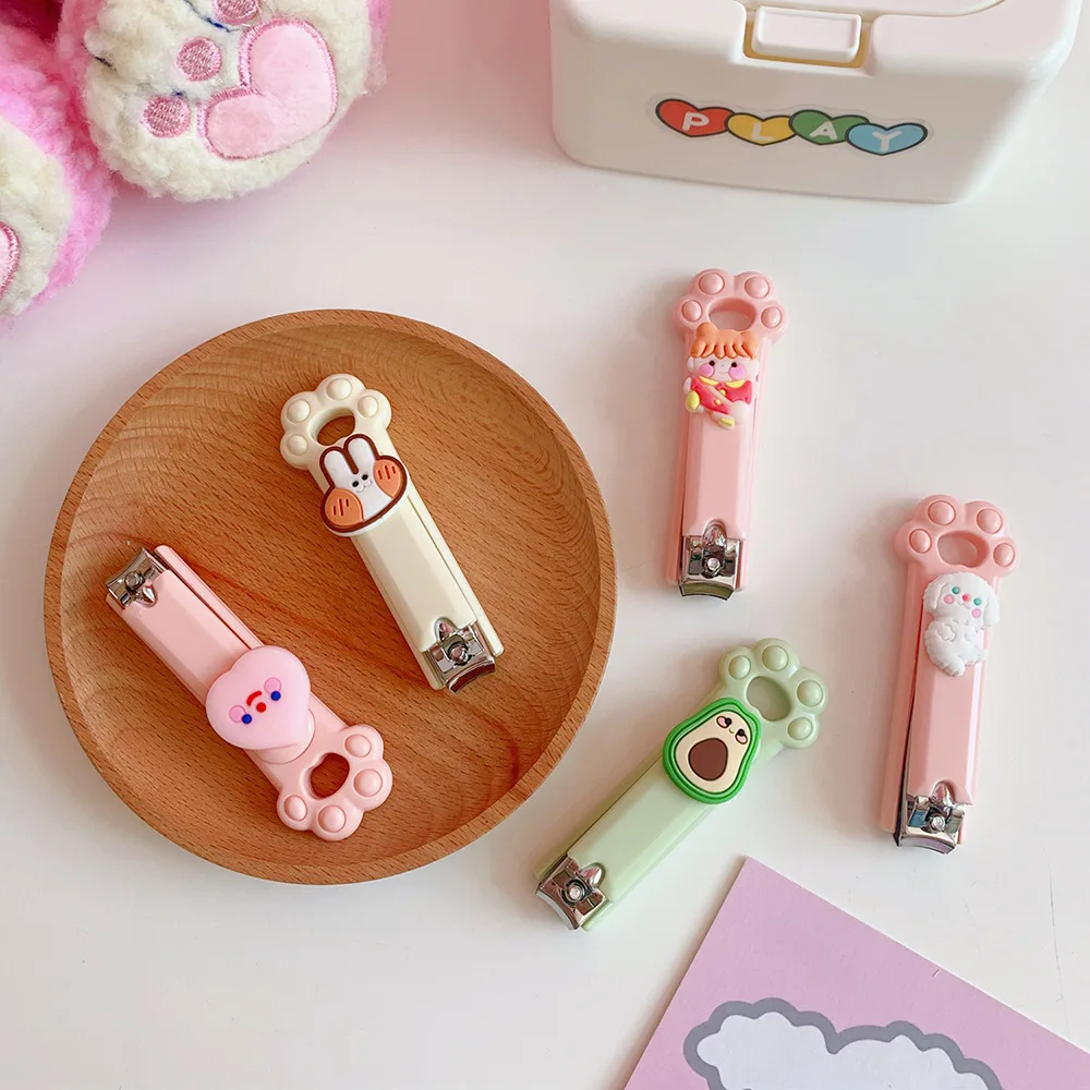 Мини-кусачки для ногтей Cutie домашние кусачки взрослых односторонние Мультяшные креативные складные ножницы
