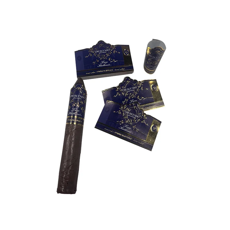 Customizable Recyclable/Biodegradable Gold Stamping Cigar Band Label Embossed Cigar Ring Labels